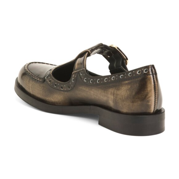 NAPOLEONI Made In Italy Patent Leather T-strap Shoes - Picture 2 of 3